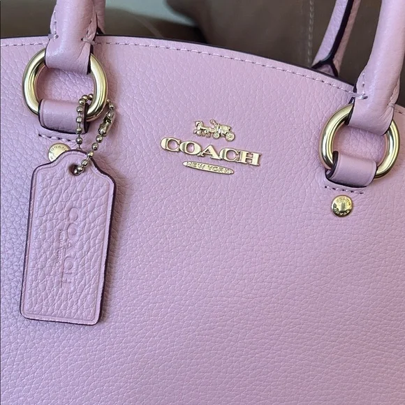 Coach Powder Pink Pebbled Leather Savannah Satchel - Picture 3 of 14